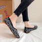 Casual Lazy Beanie Shoes Women's All-match Breathable Flying Woven Flat-bottomed Mother's Shoes Single Shoes