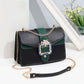 Women Crystal Belt Buckle Messenger Bag Fashion Shoulder Bag Ladies Handbag Crossbody Bag for Women