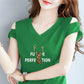 Summer Off-the-shoulder T-shirt Solid Color Short-sleeved T-shirt Women's Leak-shoulder One-word V-neck Top Korean Version Slimming T-shirt