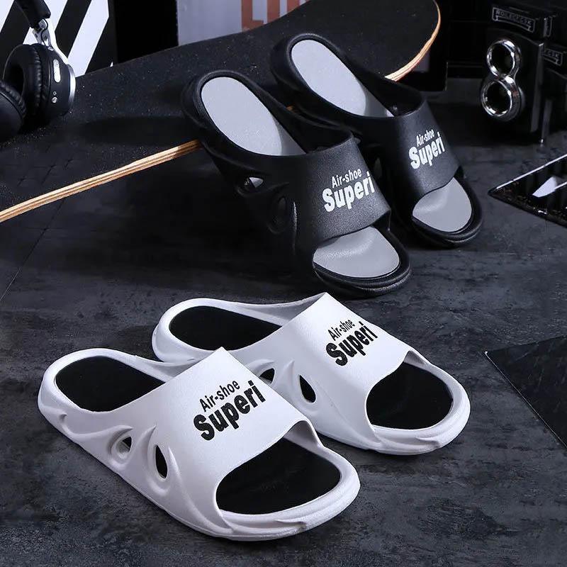 Slippers Men's Outdoor Wear Trend Non-slip Summer Home Couple Thick Bottom Bathroom Indoor Home Boy Slippers
