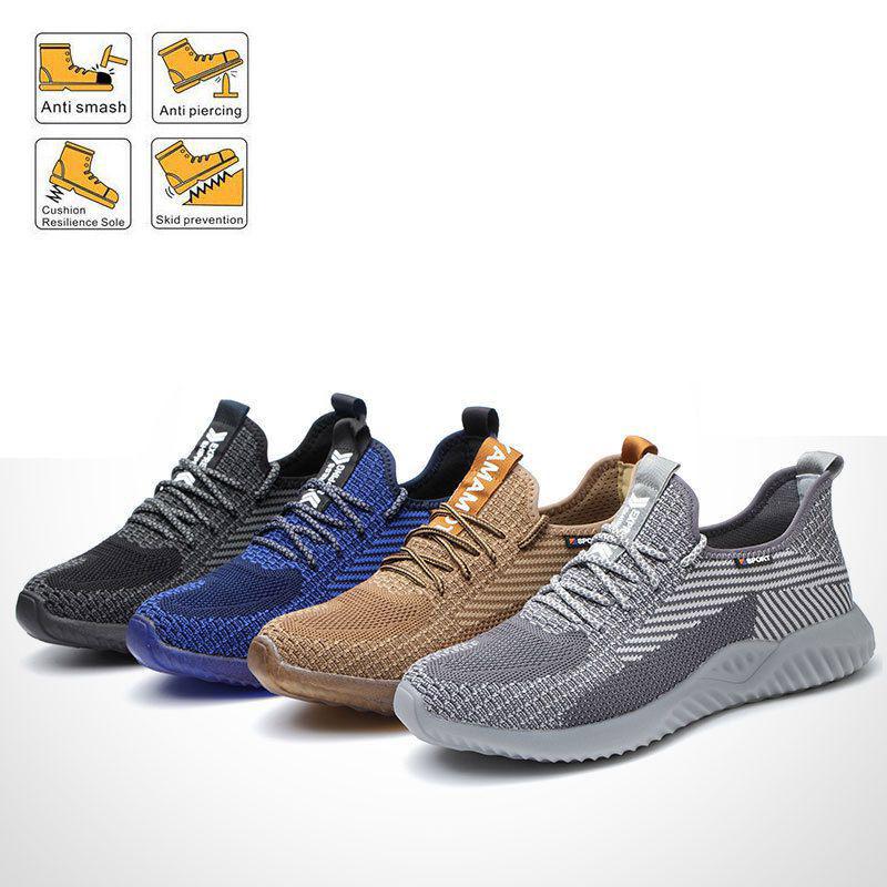 Men's Women Steel Toe Cap Safety Trainers Work Boots Hiking Shoes Breathable Size