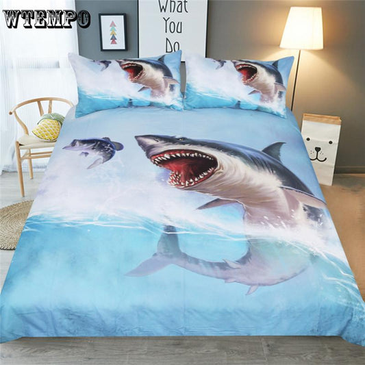 3pcs Dragon 3D Printed Children Bedding Set Duvet Covers Microfiber White Background Pillowcases