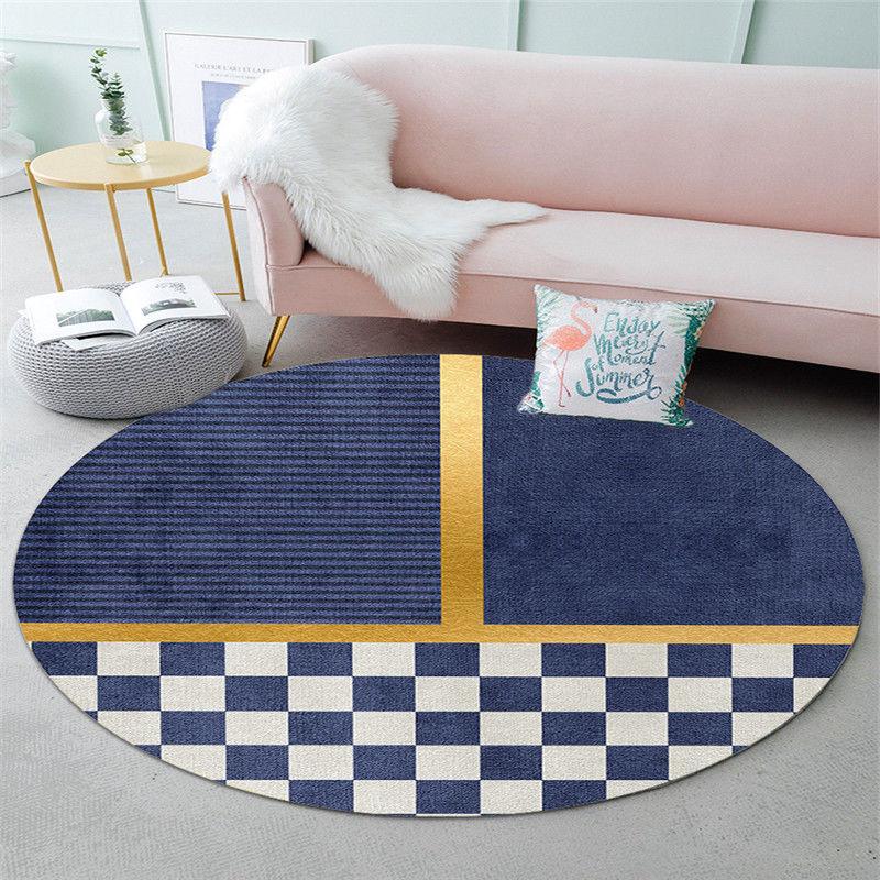 Round Carpet for Living Room  Non-slip Mat Kids Bedroom Computer Chair Upholstery Area Rug Mats
