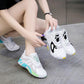 Genuine Leather Running Shoes Mesh Inner Increase Women's Shoes Soft Sole Casual Breathable Sports Shoes