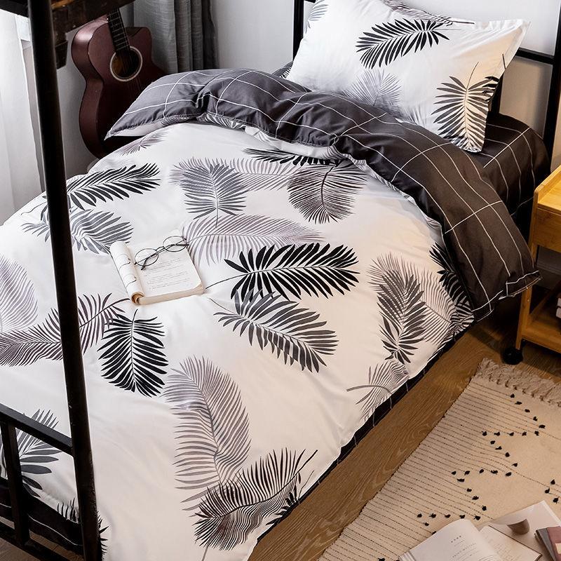 Simple Single Bed Three-piece Quilt Cover Pillowcase Bed Sheet Set Student Dormitory Bedding