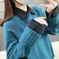 Spring and Autumn Casual Sweater Thicken Loose Knit Top Fashion Simple Female Jacket