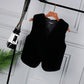 Women's Short Fur Waistcoat Imitation Rabbit Fur Waistcoat Waistcoat All-match Mink Fur Waistcoat Ladies Warm Jacket