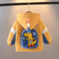 Children's Jacket Men's Autumn and Winter Western Style and Velvet Thickening Middle and Small Children's Mink Velvet Boy Baby Hooded Jacket
