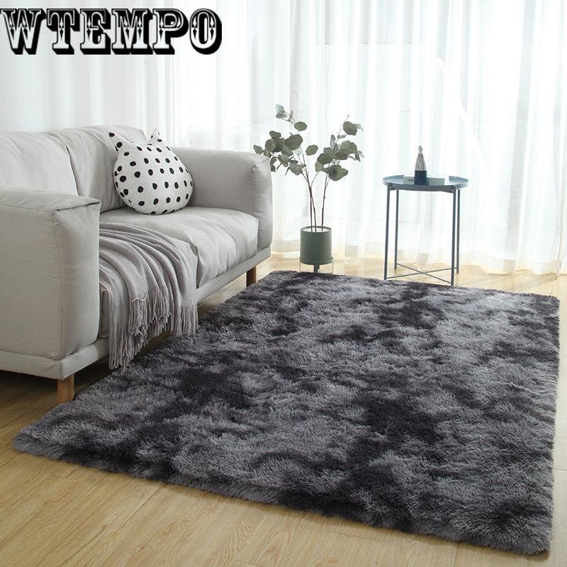 Coffee table mat Nordic wind plush carpet plush floor mat living room carpet soft bedroom blanket