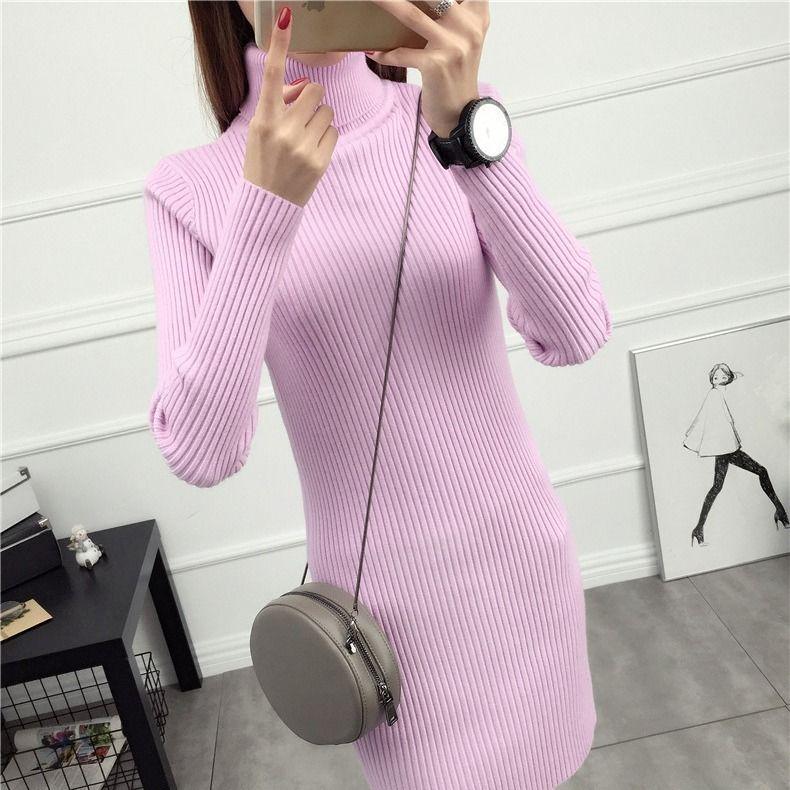 Sweater Dress Knitted Pullover Women Soft Winter Sweater Jumper Ladies Femenino Jumpers