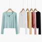 Thin Knitted Cardigan 2021 Sun Protection Jacket with Loose V-neck Long-sleeved Jacket