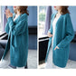 Autumn and Winter Cardigan Sweater Loose Casual Mid-length Top Clothes Solid Color Knitted Female Jacket