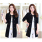 Spring and Autumn Knitted Cardigan Sweater Mid-length Versatile Solid Color Top Casual Simple Female Jacket