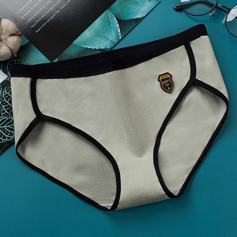 Women's Cotton Adult Underwear Antibacterial Mid-waist Breathable Japanese Briefs Student Korean Version Plus Size Briefs