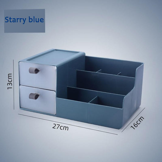 Cosmetic Storage Box Finishing Box Student Dormitory Bedroom Lipstick Makeup Brush Storage Rack Multifunctional Desktop Storage