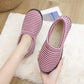 Winter Cotton Slippers Women's Cotton Shoes  Cute Stripes Indoor Cotton Shoes Non-slip Warmth Plush Low-top Shoes