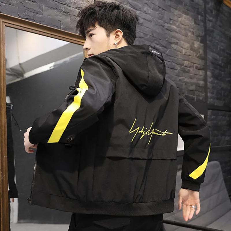 Men Autumn and Winter Jackets Men's Korean Casual Loose Trend Hooded All-match Plus Velvet To Keep Warm Jacket