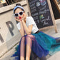 Fashion Tutu Tulle Skirt Women Long Skirt 2020 High Waist Pleated Skirt Female School Sun Spodnica