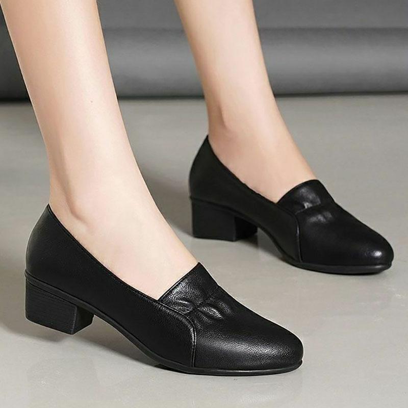 Soft Women Casual Shoes Spring and Summer Thick with Single Shoes Formal Shoes Comfortable Wild Soft Bottom Shoes