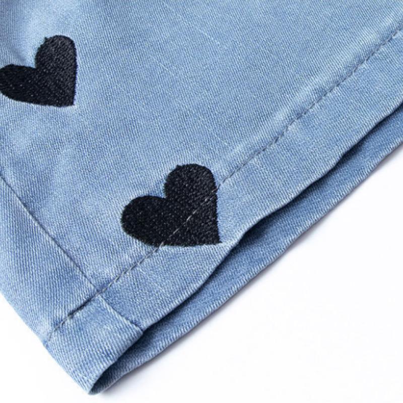Tencel Thin Denim Shorts Women's Summer High Waist Loose Loose Thin Pants Wide-leg Ice Silk Five-point Pants