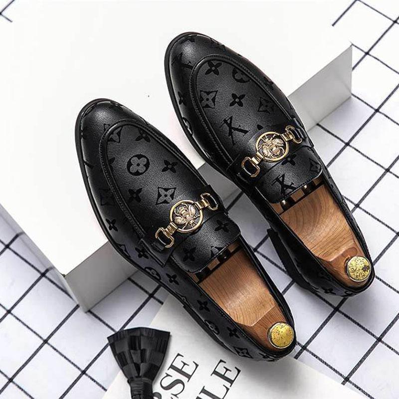Mens Leather Wedding Shoes Business Sneakers Men's Pointed Leather Shoes Men Oxford Shoes