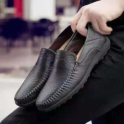 Set of Feet Breathable Soft Sole Soft Surface Comfortable Wear-resistant Peas Shoes Casual Business Leather Shoes