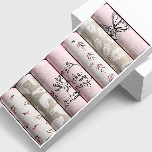 Student Low-rise Women's Cotton Underwear 7-Pack Women's Plus Size Underwear