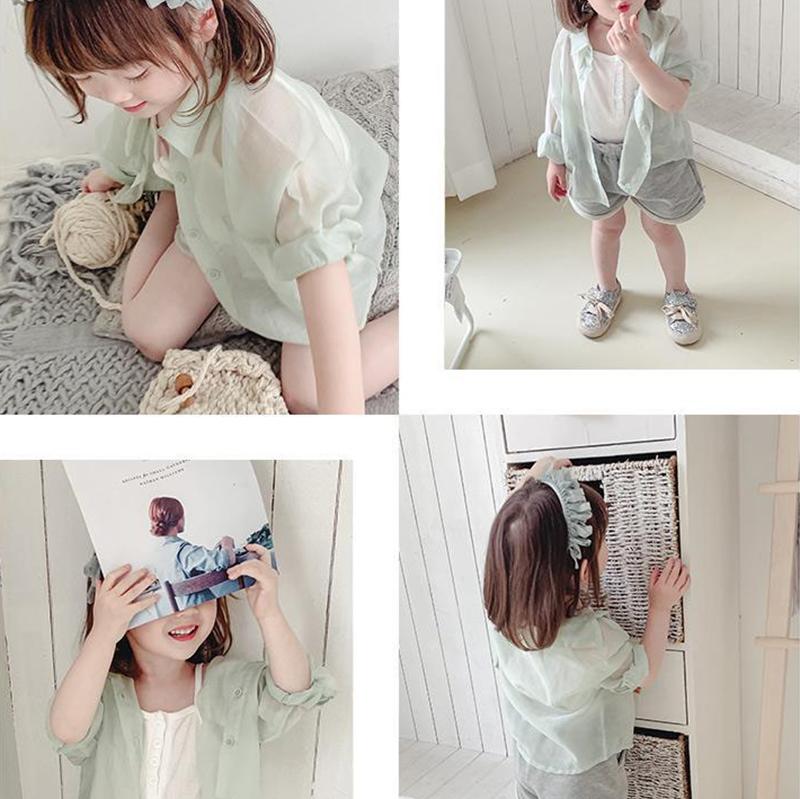 Children's Thin Sunscreen Clothing Summer Cardigan Coat Boy's and Girl's Sunscreen Clothing Breathable Air Conditioning Shirt