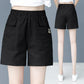 Summer Thin Elastic Waist Shorts Women Loose and Thin Straight Casual A-line Wide-leg Five-point Pants Women's Pants