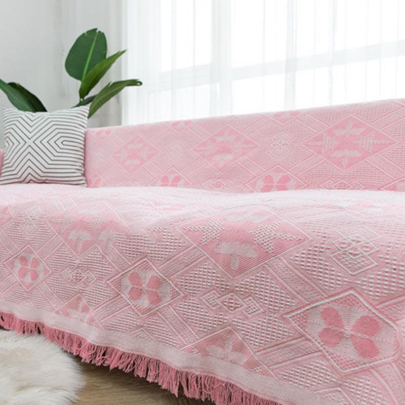 The Sofa Blanket Can Be Used on Both Sides of The Nordic Style Sofa Towel Sofa Cover Four Seasons Universal Sofa Cushion Dust Cloth