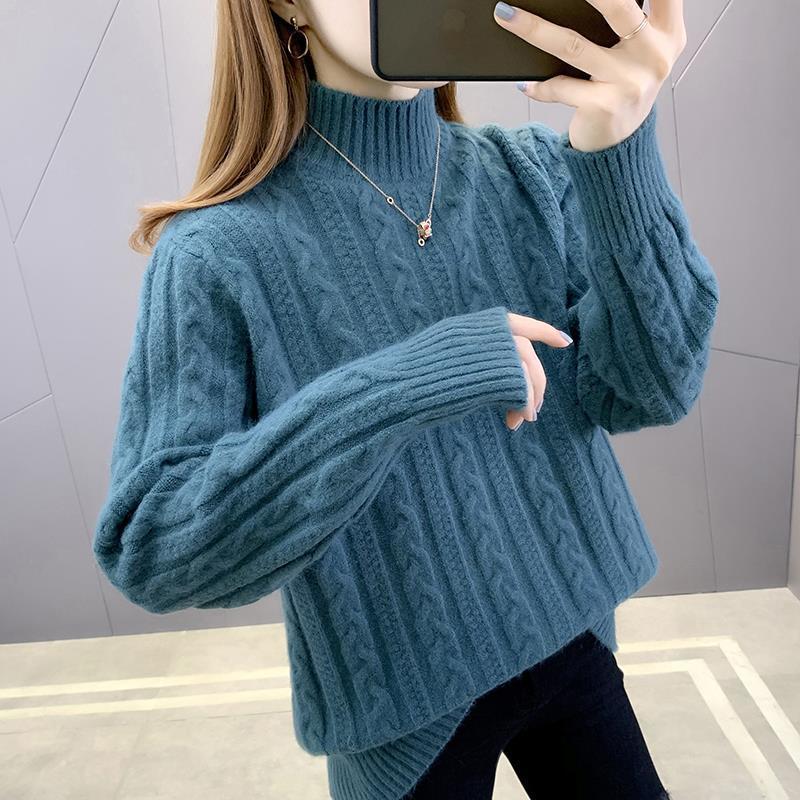Sweaters Women Turtleneck Pullovers Female Knitted Oversize Sweater Long Sleeve Autumn Winter Bottoming Tops Basic Office