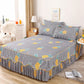 Skin-friendly Solid Color Home Bed Skirt Bedroom Sanding One-piece Bedspread Bedding Bedroom Student Dormitory Sheets