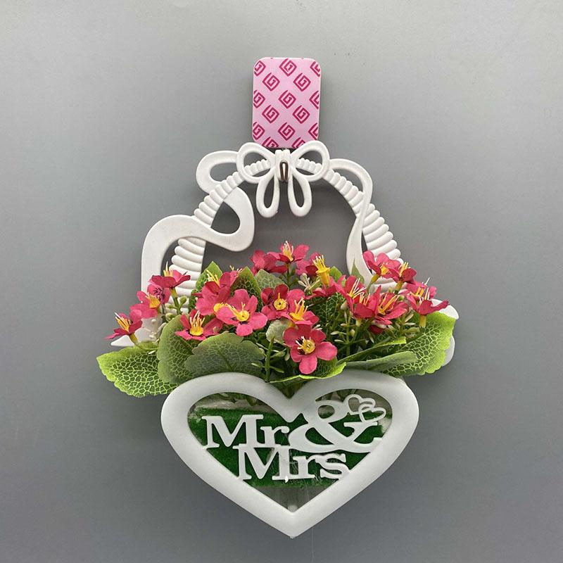 Flower Basket Simple Wall Hanging PieceWall Hanging Simulation Flower Set Silk Flower Artificial Flower Home Small Decorations Living Room Bedroom