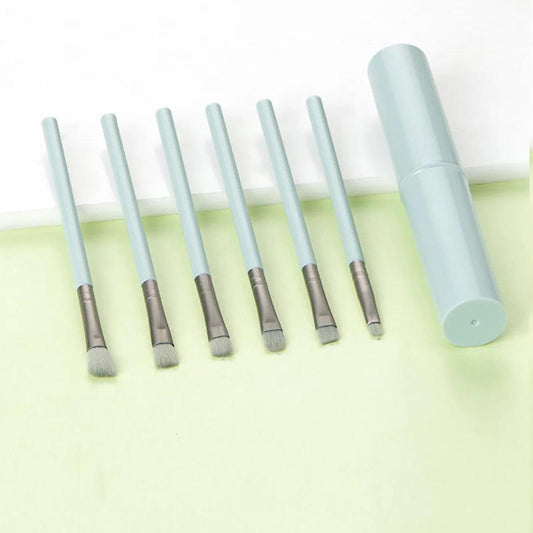 6pcs Eye Shadow Brush Set Full Set of Beginner Eye Shadow Brush Soft Hair Storage Tube Nose Shadow Brush Smudge Brush Lip Brush Makeup