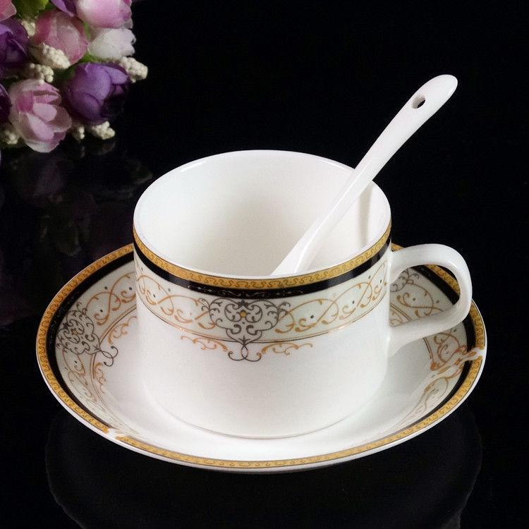 Coffee Cup British Ceramics Afternoon Tea Cup European Elegant Bone China Cup Dish Spoon