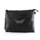 Business briefcase men black rivet anti-theft shoulder Crossbody bags mobile phone package ipad bag
