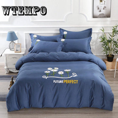 Comfortable Nude Sleeping Bedroom Bedding Set Summer Ice Silk Bed Four Sets of European Silk
