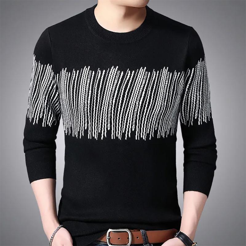Men's  Sweater Autumn and Winter Korean Personality Sweatershirts Men's Bottoming Knitwear Sweater