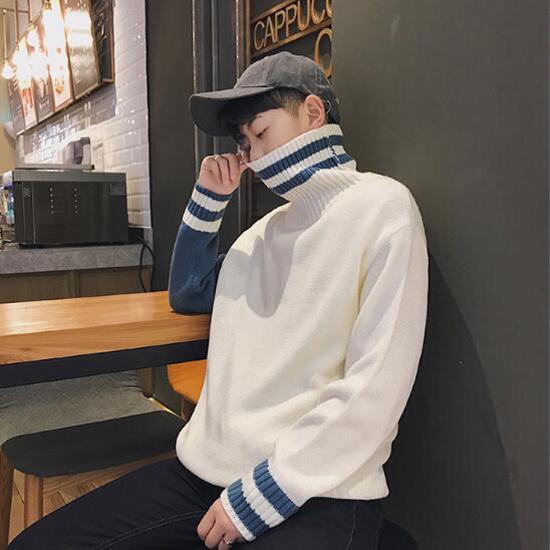 Winter High Neck Warm Sweater Men Turtleneck Brand Mens Sweaters Slim Fit Pullover Men Knitwear Male