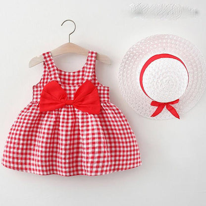 Children Dress Spring Summer Sling Kids Clothing Baby Girls Clothing Printing Sleeveless A-line Pleated Floral Dress Girl