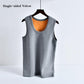 Men Winter Autumn Plus Velvet Thicken Thermal Underwear Tight Vest High Elasticity Comfortable Versatile Soft Lining O-neck Male Sleeveless Breathable