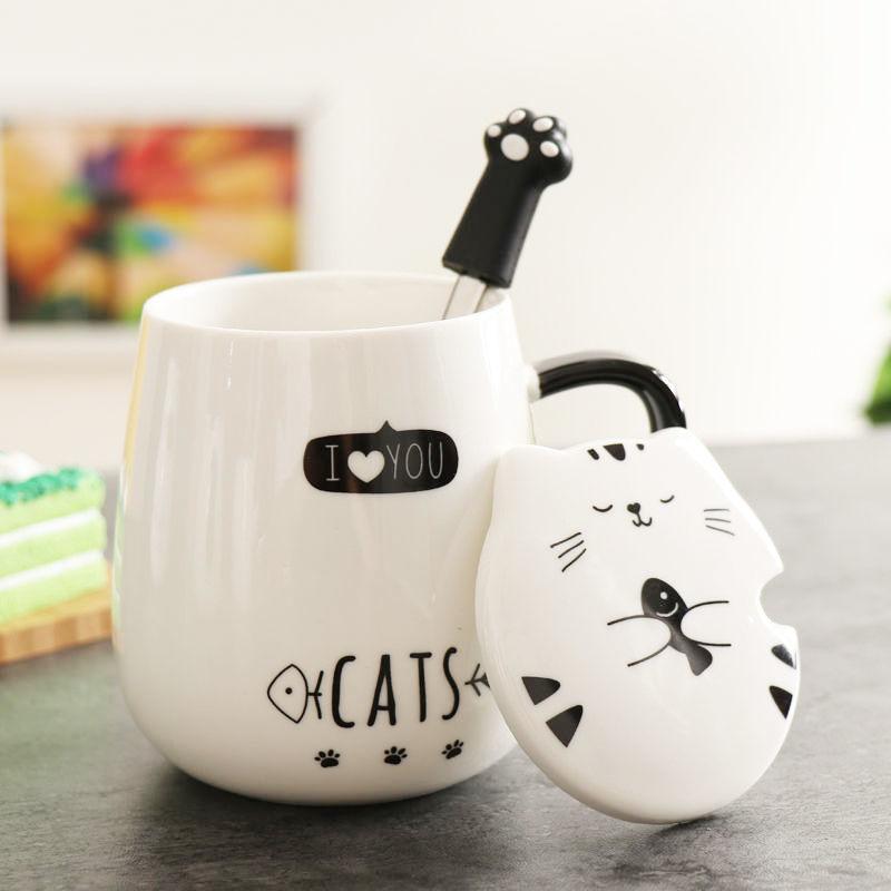 Simple Ceramic Cup Household Breakfast Cup Personality Mug Ceramic with Valentine's Day Gift Office Mugs Coffee Cups KEDICAT