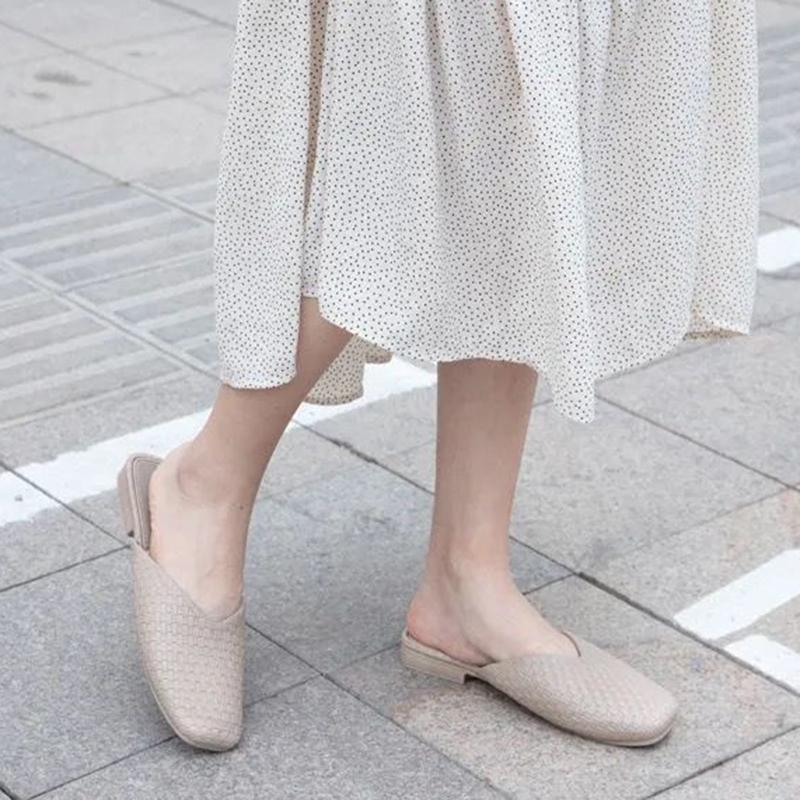 Fashion Slippers Women Summer Wear Korean Style Trend Lazy Wild Half-drag Fashion Flat Sandals and Slippers Women