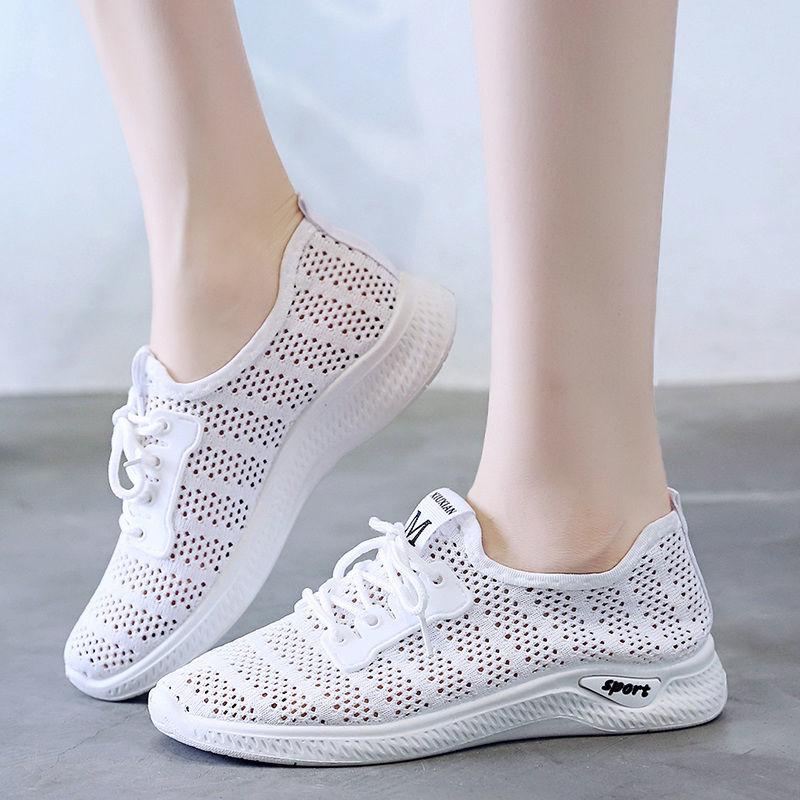 Clearance Women's Sports Shoes Korean Wild Women's Shoes Flat Casual Shoes Spring Students Mesh Shoes