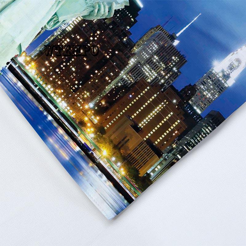 2/3 Pcs/set Cotton Bedding 3D Statue of Liberty Sets Reactive Printing Duvet Cover Bedding