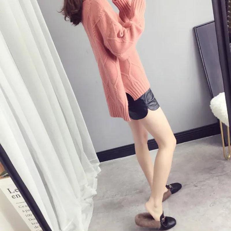 Ladies Sweater Loose and Lazy Autumn and Winter Thick Warm Knit Outer Wear Turtleneck Bottoming Shirt