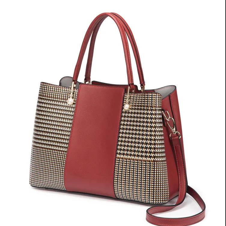 Women Large Capacity Top-Handle Bags High Quality Genuine Leather Handbags Personality Crossbody Bag