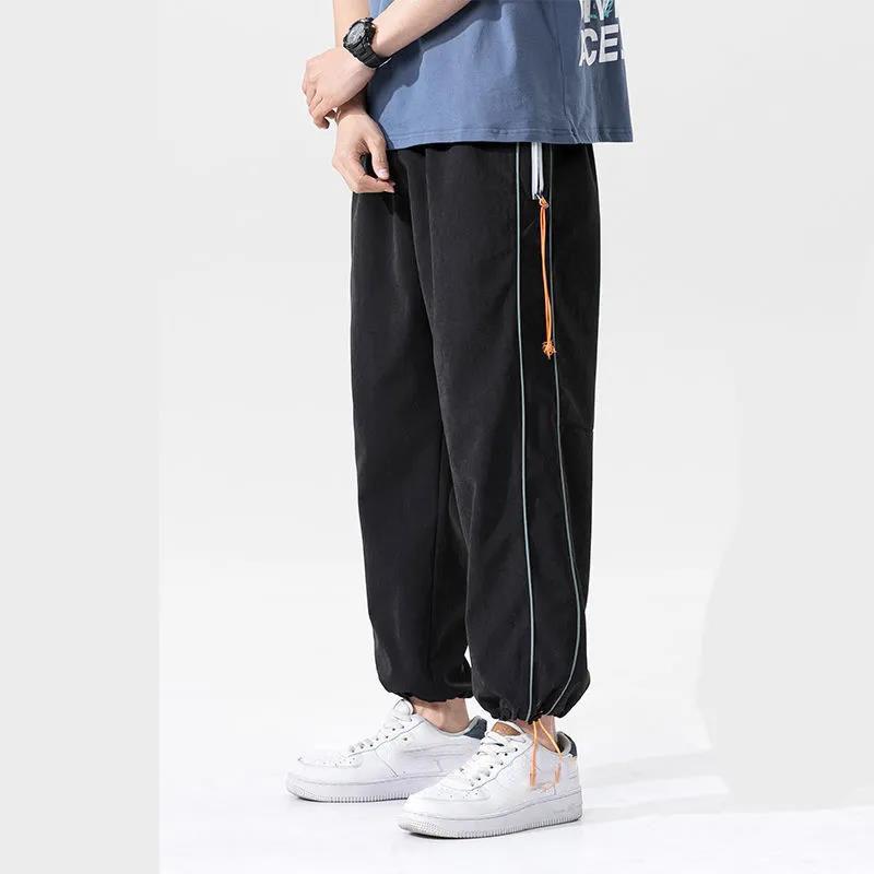 Men's Spring, Summer and Autumn Sports Pants Trend Casual Straight-leg All-match 9-point Pants Loose Trousers