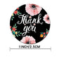 500 Pcs Round Flower Thank You Sticker Roll Sealing Sticker 8 Patterns Holiday Gift Decoration Stationery Sticker