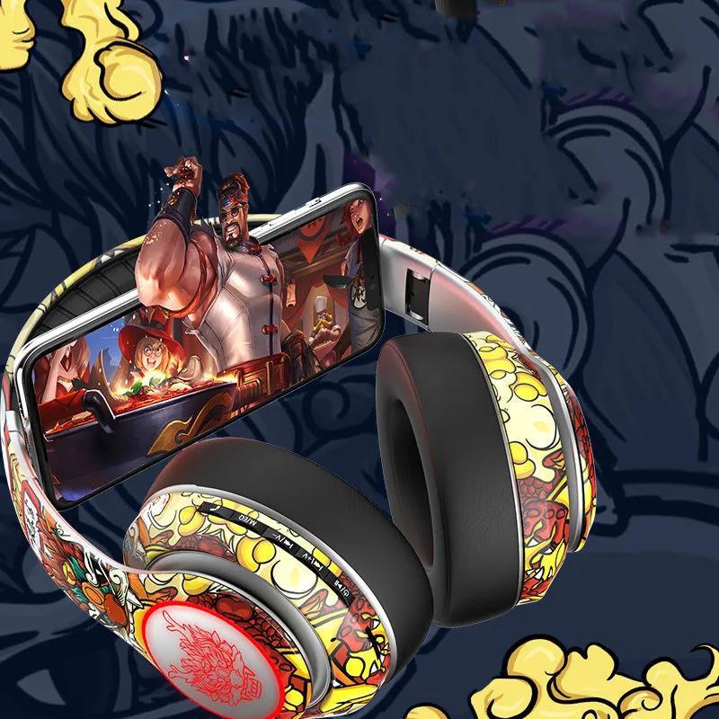 Guochaolong Wireless Bluetooth Headset Six Kinds of Sound Effects Music Games Calls Ultra-clear Sound Quality Personalized Mobile Phones Computers